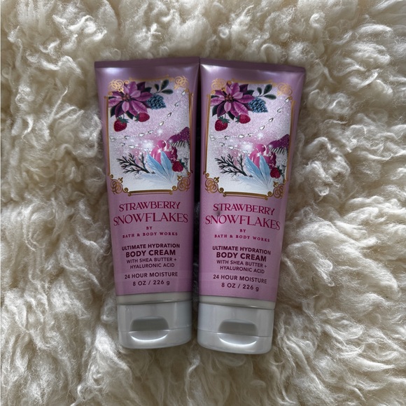 Bath & Body Works Other - New BBW Strawberry Snowflakes Ultimate Hydration Body Creams
